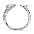thumbnail image 2 of Sterling Silver Rhodium-plated CZ Spike Ring - Size 7, 2 of 3