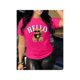 thumbnail image 1 of Camiseta de manga corta y cuello redondo para mujer con estampado de oso para uso casual en primavera y verano Color Fucsia Talla Chica Marca Emil SaEs, 1 of 4
