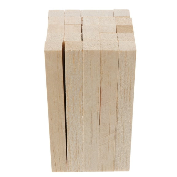 Masteelf  25 Pcs Dollhouse Building Supplies Square Wooden Strip DIY Materials