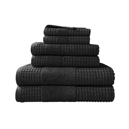 Martex Expression Air Sculpted 6-Piece Towel Set, Washed Black