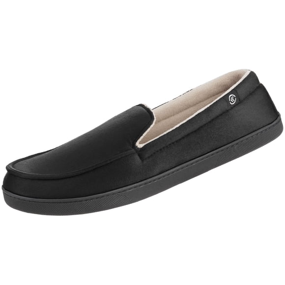 ISOTONER Mocassin pour Homme en Mousse Mémoire Infusée de Gel, Noir, Grand/9.5-10.5 M US