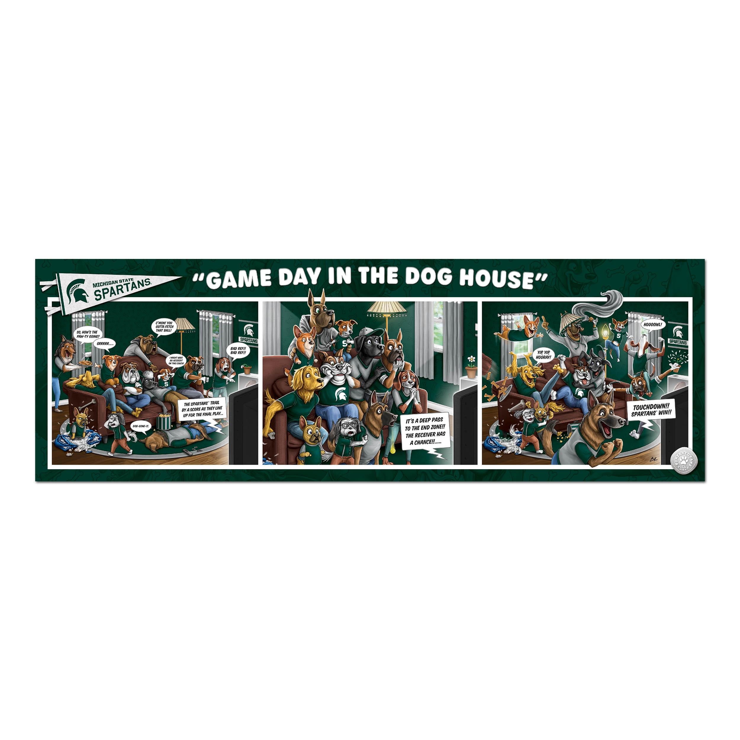 YouTheFan NCAA Michigan State Spartans Purebred Fans Gameday in the Dog House 1000PC Puzzle