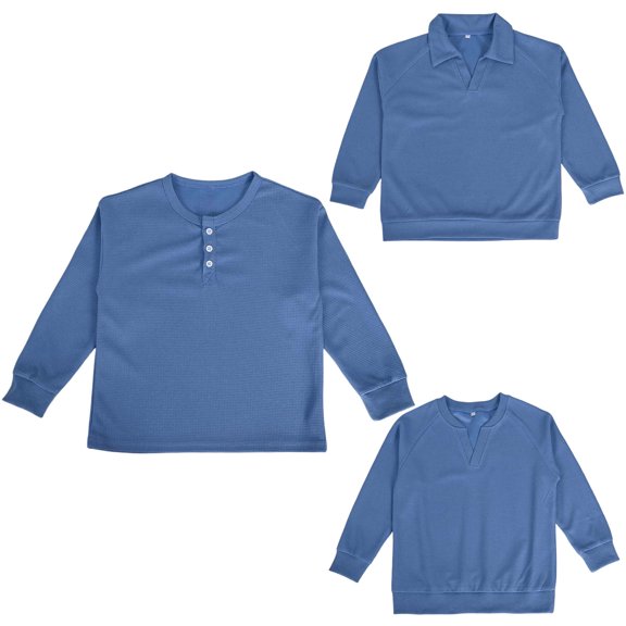 Rvasteizo Boys Long Sleeve Crew Neck Solid Casual Long Sleeve Top for Boys