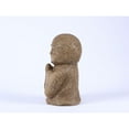 thumbnail image 3 of Hi-Line Gifts Lucky Japanese Jizo Praying Outdoor Garden Statue - 10.25" - Brown, 3 of 8
