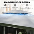 thumbnail image 4 of Outsunny Pavillon de Terrasse Extérieur 10 Pieds X 12,5 Pieds avec Rideaux, Moustiquaire, Double Toit, 4 of 10