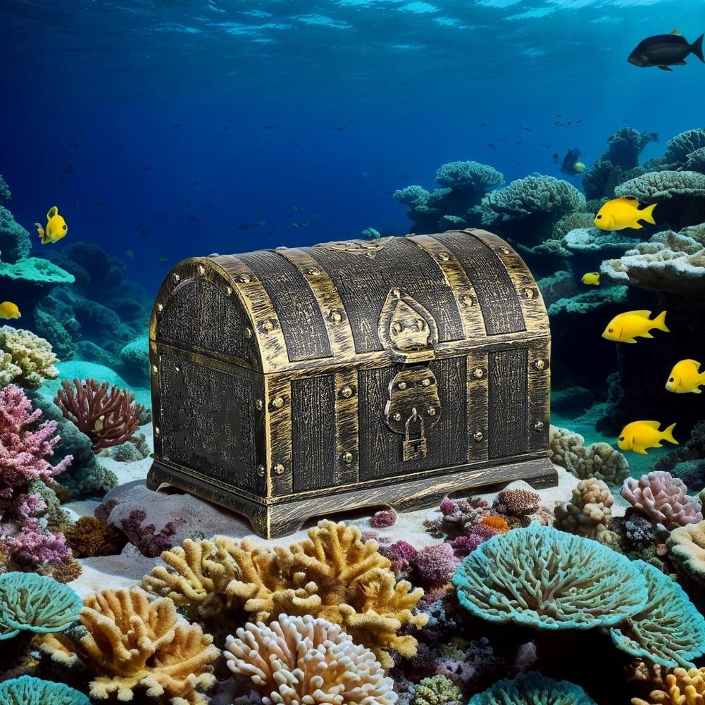 147 Pieces Pirate Treasure Chest Toy Box with Lock and 1 Treasure Map 100 Colorful Gems Earrings 2 40 Skeleto 4 Pirate