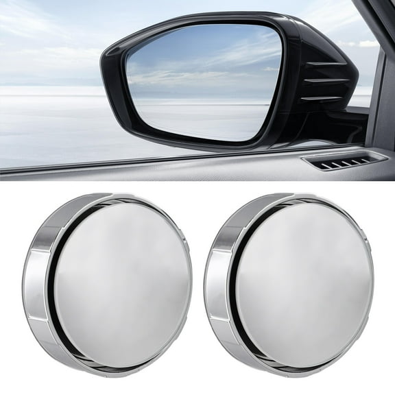 SPRING 2Pcs Car Blind Spot Rear View Mirror Side Blind Spot Mirror For Car-Degree Suction Cup Parking Auxiliary Convex Mirror