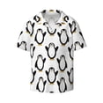 thumbnail image 3 of Goofa Lovely Penguin Printed Men's Casual Short-sleeved Shirt,Lightweight Breathable Button-down,Summer Casual men's top,Versatile Fashion shirt-3X-Large, 3 of 7