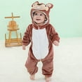 thumbnail image 3 of Kayotuas Winter Warmth with Baby Animal Costume Lion Cat Squirrel Dog Hooded Romper, 3 of 6