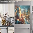 thumbnail image 4 of Dailycode Dishwasher Magnet Cover Magnetic Fridge Door Cover Home Kitchen Decor, Santa Claus in Sleigh with Gifts, 23"x 26", 4 of 6