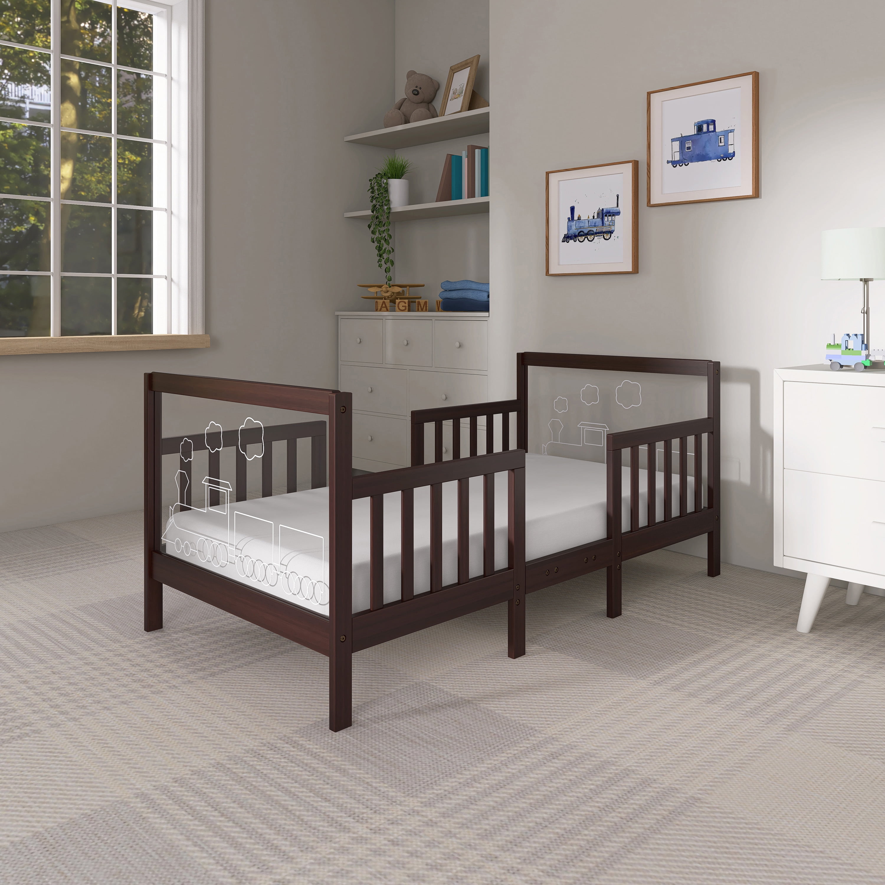 Dream On Me Polar Express Toddler Bed in Espresso