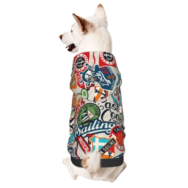 Balery Cute Nautical Sudadera con Capucha para Perros Pequeños – Ropa para Mascotas, Disfraz para Perros y Gatos, Ideal para Fiestas y Cosplay-X-Small