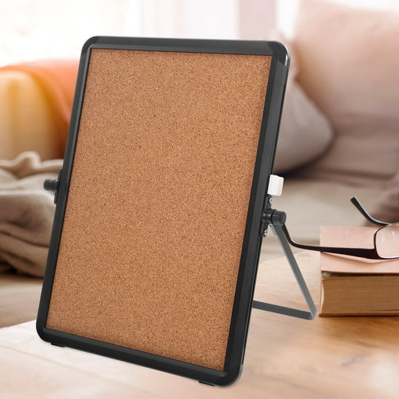 WEUVEB Brown Decorative Cork Board for Office, Home Memo, Announcement Display, Bulletin Board, Wall Organizer