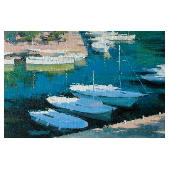 Masterpiece Art Gallery Marina 16 Boats by Alex Hook Krioutchkov Canvas Art Print 24" x 36"