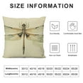 thumbnail image 5 of Shiartex Rustic Cream Dragonfly Flit Pillows Cover  Vintage Dragonfly Lumbar Pillow Covers  Two Sides Printed Throw Pillows Cover Decorations Supplies for Sofa Couch 22x22in, 5 of 5