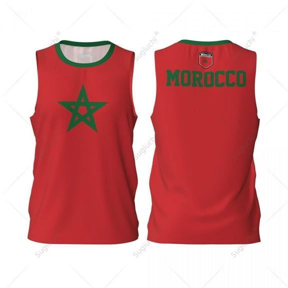 Morocco Flag Men Basketball Sports Jersey Running Fitness Multifunction Sleeveless tshirt Exclusive Custom Name Nunber