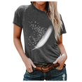 thumbnail image 2 of Puntoco Moda Mujer Impresión Casual O-cuello Camiseta divertida para Lady Girl top Puntoco Puntoco-6006, 2 of 9