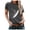 Dark Gray, variant on Women's Feather Print Round Neck T Shirt Stylish Soft Breathable Lightweight Basic Casual Top