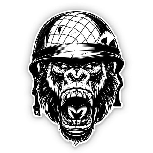 Car Truck SUV Cooler Tumbler Gorilla Pen /& Ink Art Vinyl Decal Sticker