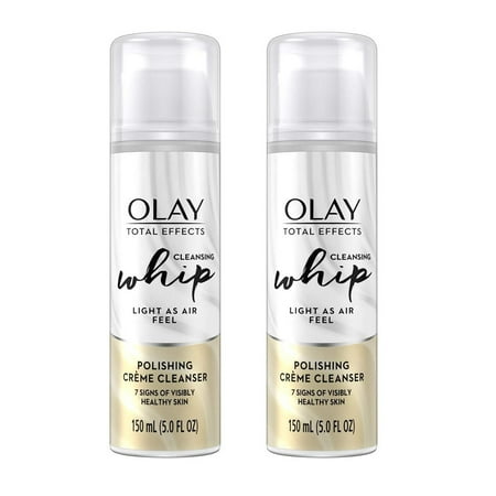 Olay Total Effects Whip Cleanser, 5 Ounce Pump, 2 Pack