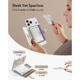 thumbnail image 3 of Cartera de mano ESR Aura para mujer MagSafe Wallet, color blanco perla, 3 of 9