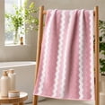 thumbnail image 5 of Aoznliie Bath Towel,Quick Drying Cotton Bath Towels,14x 30 in Soft & Absorbent Bath Towels for Bathroom Hotel Gyms,Pink, 5 of 5