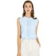 thumbnail image 2 of Allegra K Blusas Elegante Sin Mangas Vintage De La Década De 1950 Con Volantes Para Oficina De Negocios Para Mujer Azul S, 2 of 6