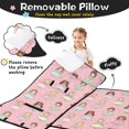 thumbnail image 3 of Princess and Ballerina Pink Pattern Teens Toddler Nap Mat with Pillow, Sleeping Mat Bag for Preschool Daycare 59"x22", 3 of 6