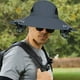 thumbnail image 4 of Sombrero con ventilador solar para acampar y hacer senderismo, sombrero con ventiladores, energía solar, ventilador solar ancho, sombrero para pesca al aire libre, carga solar USB, visera de tela, 4 of 6