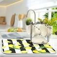 thumbnail image 4 of GZHJMY Dish Drying Mat Yellow Lemon Black Stripes Microfiber Absorbent Drying Pad Heat Resistant Kitchen Island Protector Stove Top Cover 16" × 18" Spring Summer Autumn Winter Holiday Gift, 4 of 6