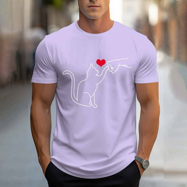 Tops para hombre, blusas y camisas de cuello redondo y manga corta para hombre, blusas casuales de cuello redondo con estampado de moda para hombre, blusas de cuello redondo y manga corta, camisas par