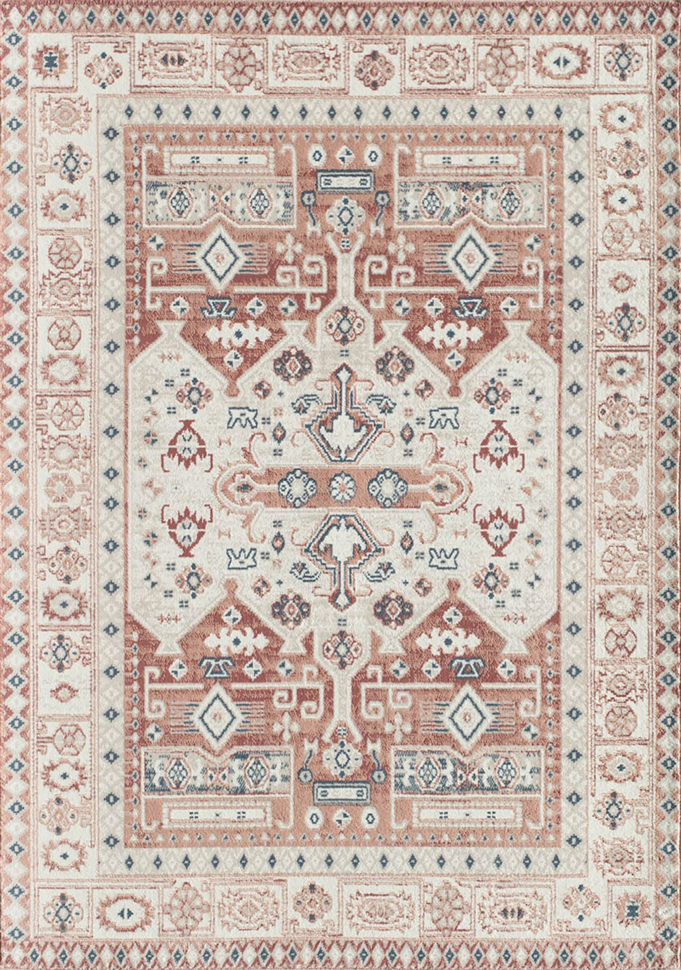 Rugs America Gallagher GL60A Sangria Koti Vintage Transitional Area Rug, 5'3"x7'