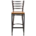thumbnail image 5 of Home Square 29" Ladder Back Restaurant Bar Stool in Natural - Set of 3, 5 of 5