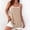 Beige, variant on Womens Workout Tank Tops Racerback Square Neck Tunics Loose Sleeveless Spaghetti Strap Athletic Shirts Beige L(L)