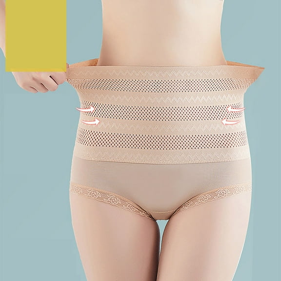 Wyongtao Boy Shorts Underwear for Women Tummy Control High Waisted Panties Stretch Briefs,Khaki XL