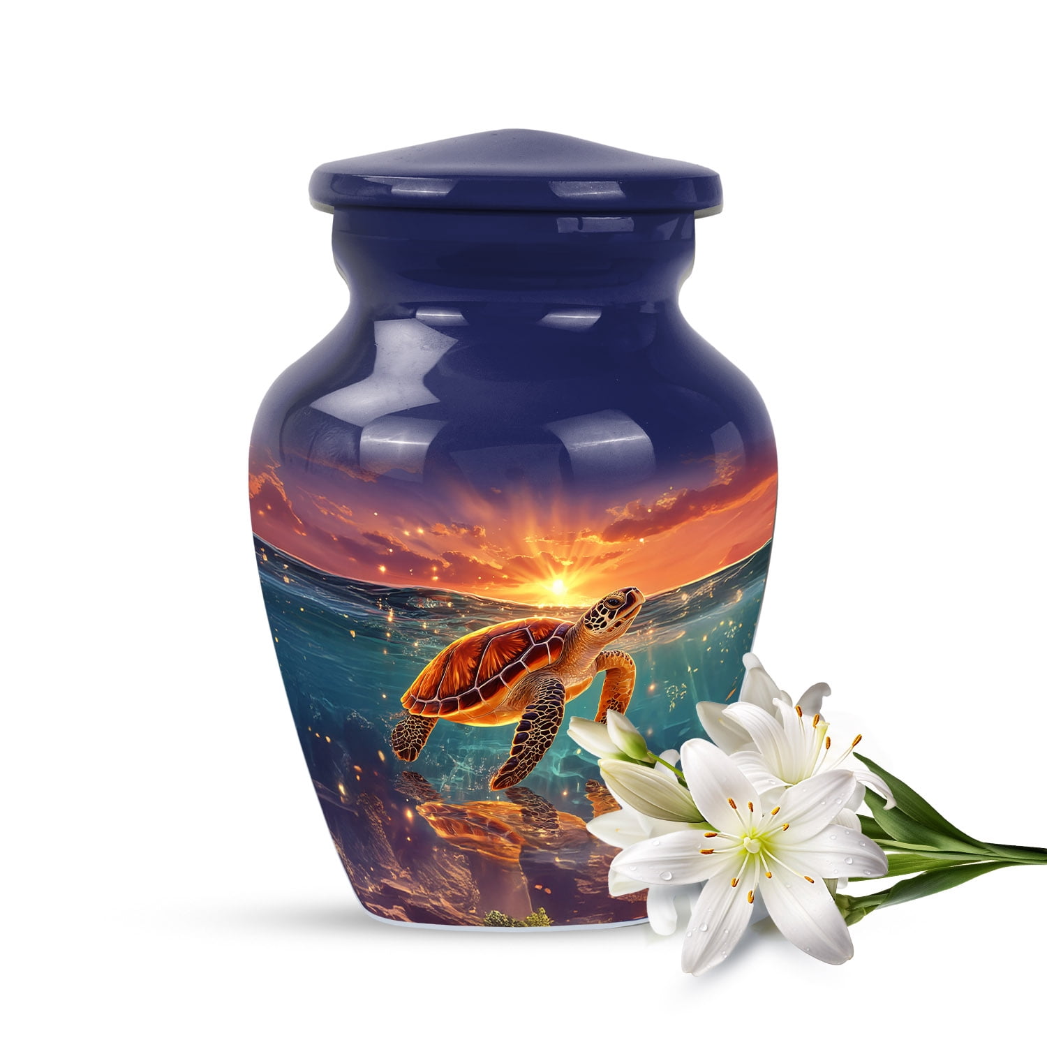 Turtle urns for Human Ashes Adult Man, small keepsake urns for human ashes