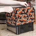 thumbnail image 2 of Toaster Covers 2 Slice, orange American football Rugby black Waterproof Bread Machine Cover Fits for Standard 2 Slice Toasters, Home Decor Toaster Protection with Hanging Rope, 2 of 7