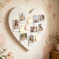 thumbnail image 3 of Heart-Shaped Felt Bulletin Board Decorative Pin Board Wall Organizer for Photos, in White, 15.75 x 15.75 inch, 3 of 5