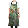 thumbnail image 5 of Kitchen Apron with 2 Pockets Adjustable waterproof Cooking Aprons for Women Men Chef Hummingbirds Dance in Leaves, 5 of 7