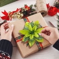 thumbnail image 5 of 2 Pcs Christmas Artificial Glitter Poinsettia Flowers,Christmas Tree Decoration,5.51 inch Glitter Poinsettia Flowers,Christmas Artificial Flowers for Tree Ornaments,Wreath, Mantel & Home Decor, 5 of 7