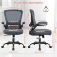 Ergonomic Mesh Office Chair with FlipUp Armrests, Lumbar Support