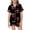 Black, variant on SonxaHe Big Girls Outfits Bow Cherry Print Short Sleeve Shirt Shorts Kids Home Wear Comfy Nightwear Outfit Set Black,Sized 8-9