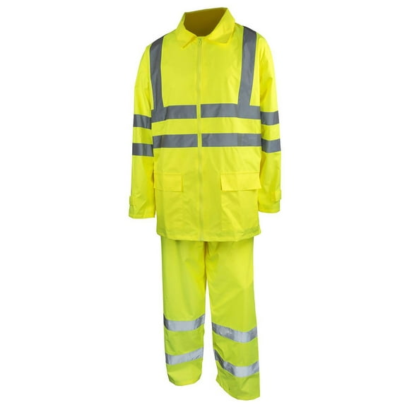 RPS Outdoors Hi-Viz Rainwear Suit Jacket / Pants - Yellow - 2XL