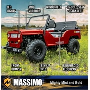 Massimo Mini 125 Go Kart 125cc 9HP, 2WD, 4 Stroke Automatic Go Cart - Red