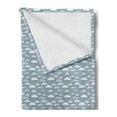 thumbnail image 2 of Rain Soft Flannel Fleece Throw Blanket, Nursery Concept Repetitive Pattern Overlapping Clouds and Rainfalls, Cozy Plush for Indoor and Outdoor Use, 60" x 80", Baby Blue Blue Grey, by Ambesonne, 2 of 5