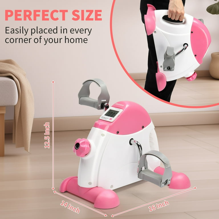 TARESNESS Under Desk Bike Pedal Exerciser, Adjustable Resistance