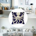 thumbnail image 5 of Acheng Ink Painting Marine Octopus Squid Sea Animals Starfish Decorative Throw Pillow Case Personalized Cushion Cover for Sofa Couch Bed Square  22x22in, 5 of 7
