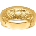 thumbnail image 5 of Avariah Diamonds Solid 10k Yellow Gold Polished Men's Claddagh Band - Ring Size 10.0, 5 of 8