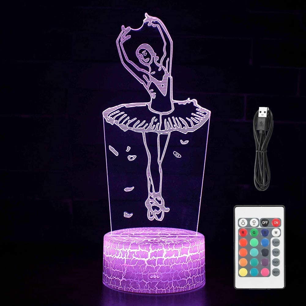 Ballet Gifts Ballerina 3D Night Light 16 Colors Changing Night Lamp for Girl 2 