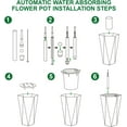 thumbnail image 6 of EastVita 23" Tall Planters Set of 2,Planter Pots,High Front Porch Planter Pots with Drainage Holes＆Water Level Monitor＆Inner Bucket,Watering,Instill White, 6 of 8